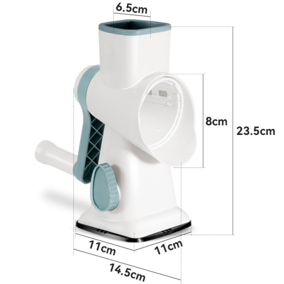 Rotary Grater for Kitchen, Kitchen Grater Vegetable Slicer with 3 Drum Blades