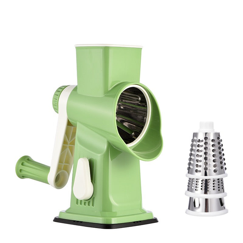 Rotary Grater for Kitchen, Kitchen Grater Vegetable Slicer with 3 Drum Blades
